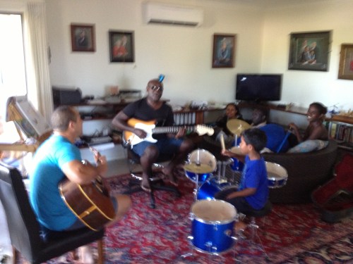 the "Exiles" playing "wok aboti..."